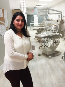 Sukhjit Bains in a dental office