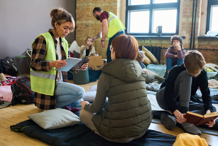 A mental health worker at a shelter after mental health worker training.